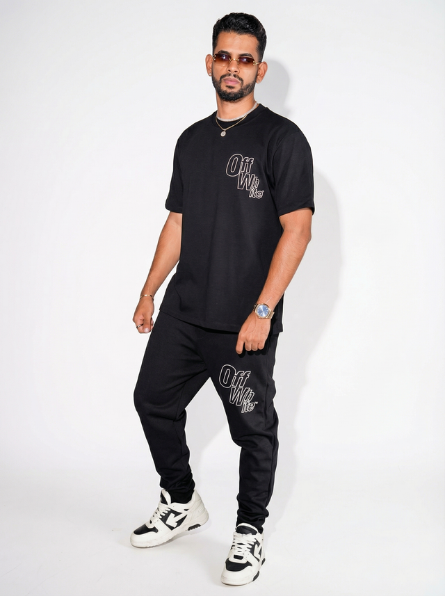 camiseta off white pure line black