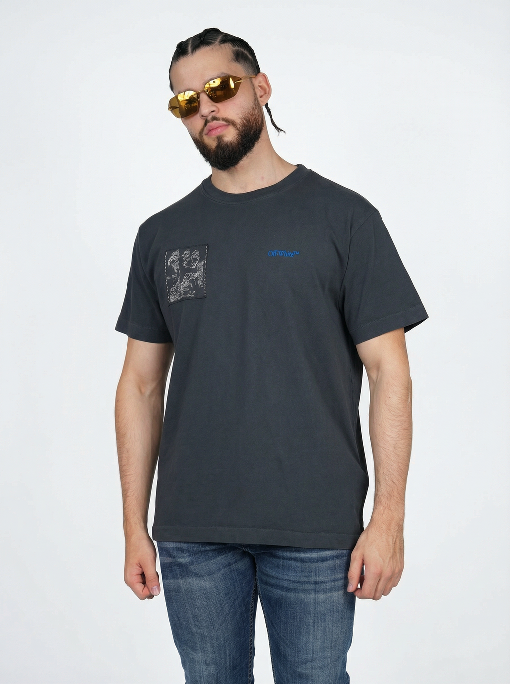 camiseta off white “Renaissance Backprint Oversize”