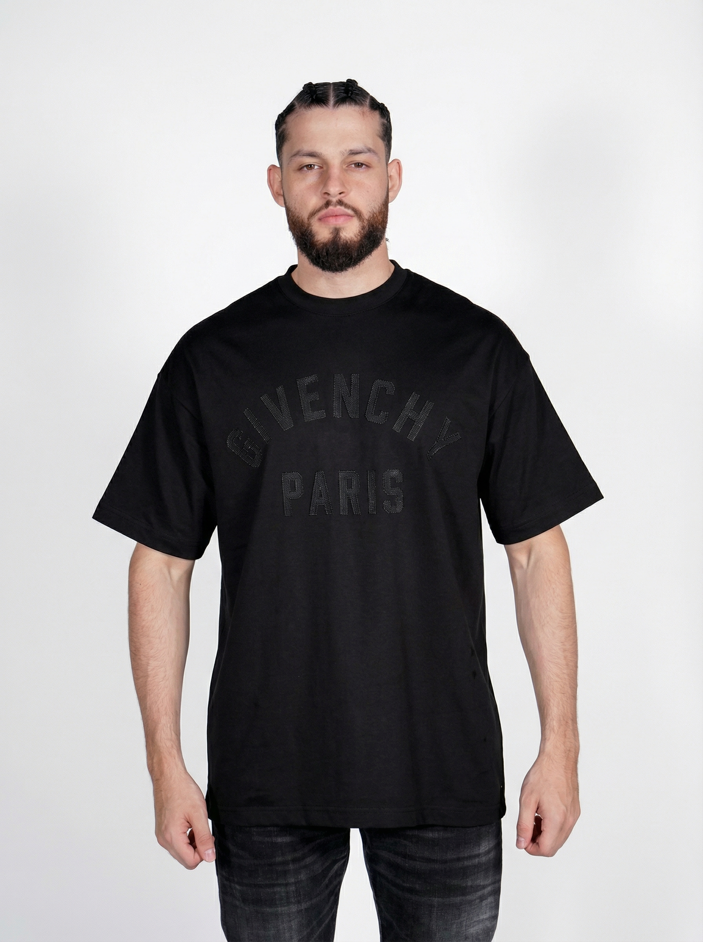 Givenchy Paris Shadow Embroidery Tee black