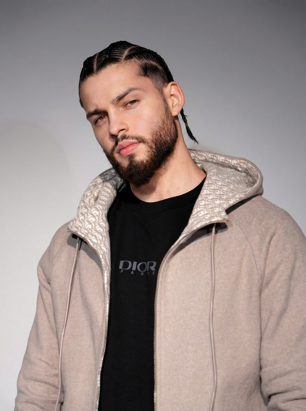 Dior Atelier Taupe Zip Hoodie Set