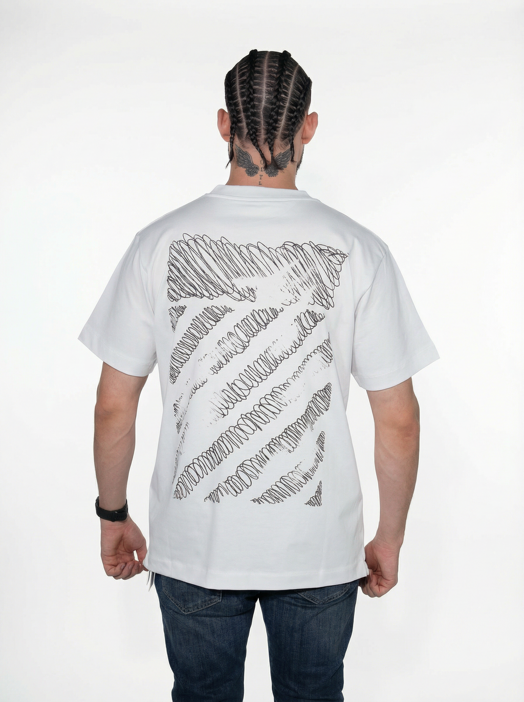 Camiseta OFF WHITE “Hand-Drawn Concept Tee” white