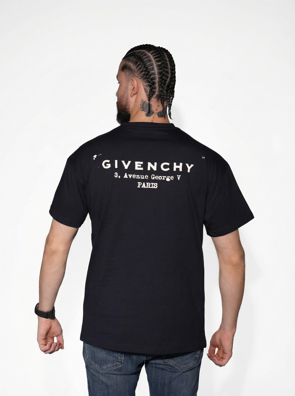 Camiseta Givenchy Avenue París azul navy