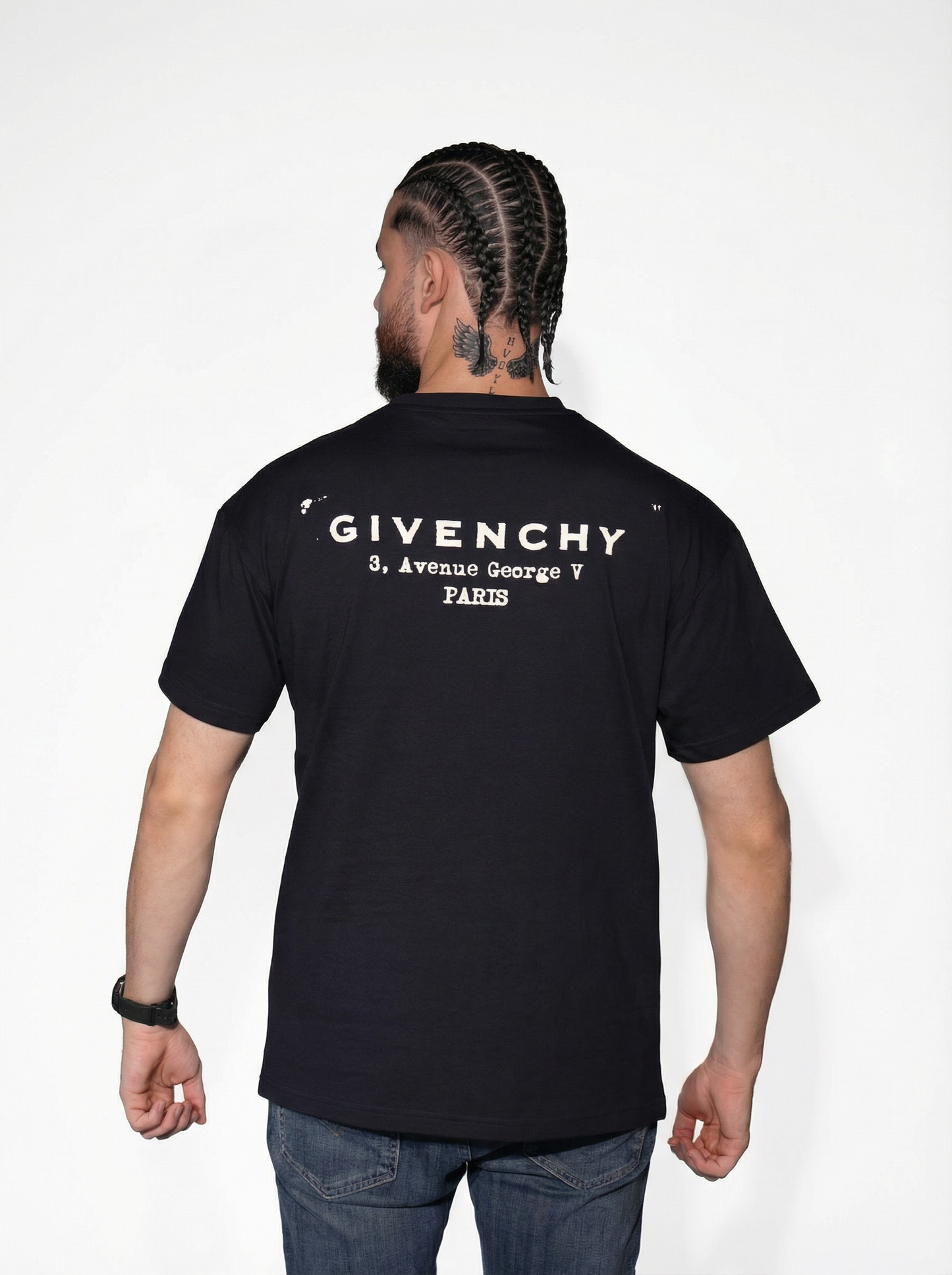 Camiseta Givenchy Avenue París azul navy