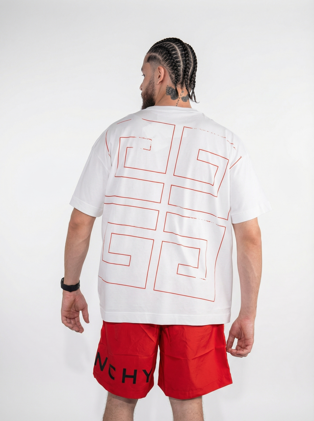 Camiseta Givenchy Paris Five Stars — vista trasera