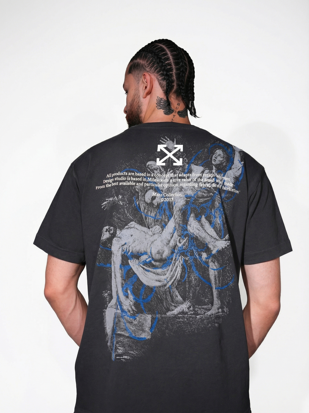 camiseta off white “Renaissance Backprint Oversize”