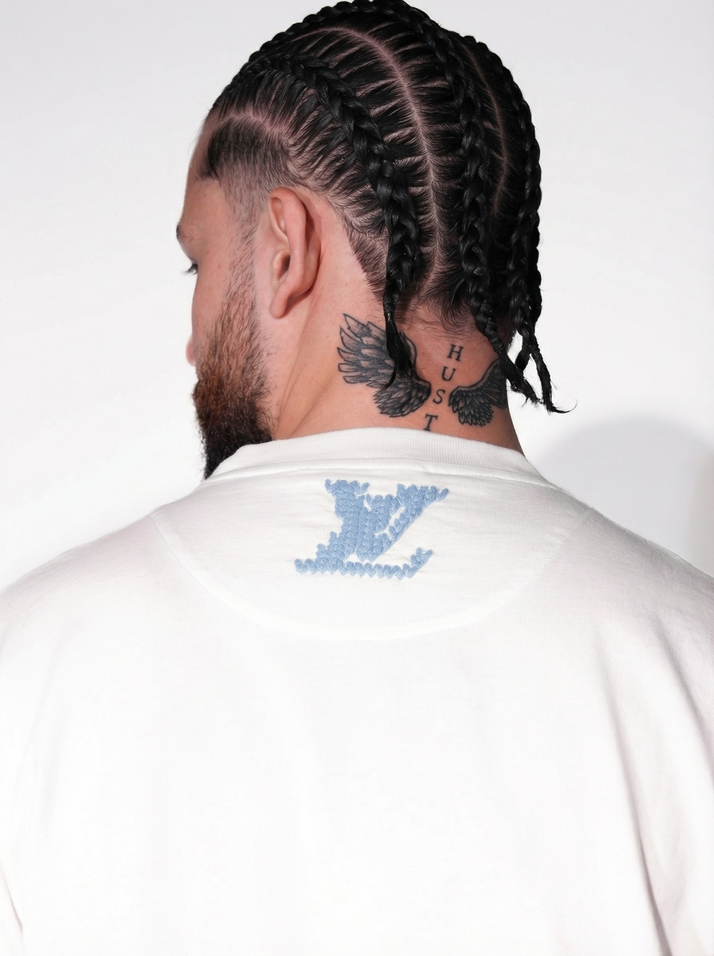 Louis Vuitton “Marque Déposée” Embroidered Tee white