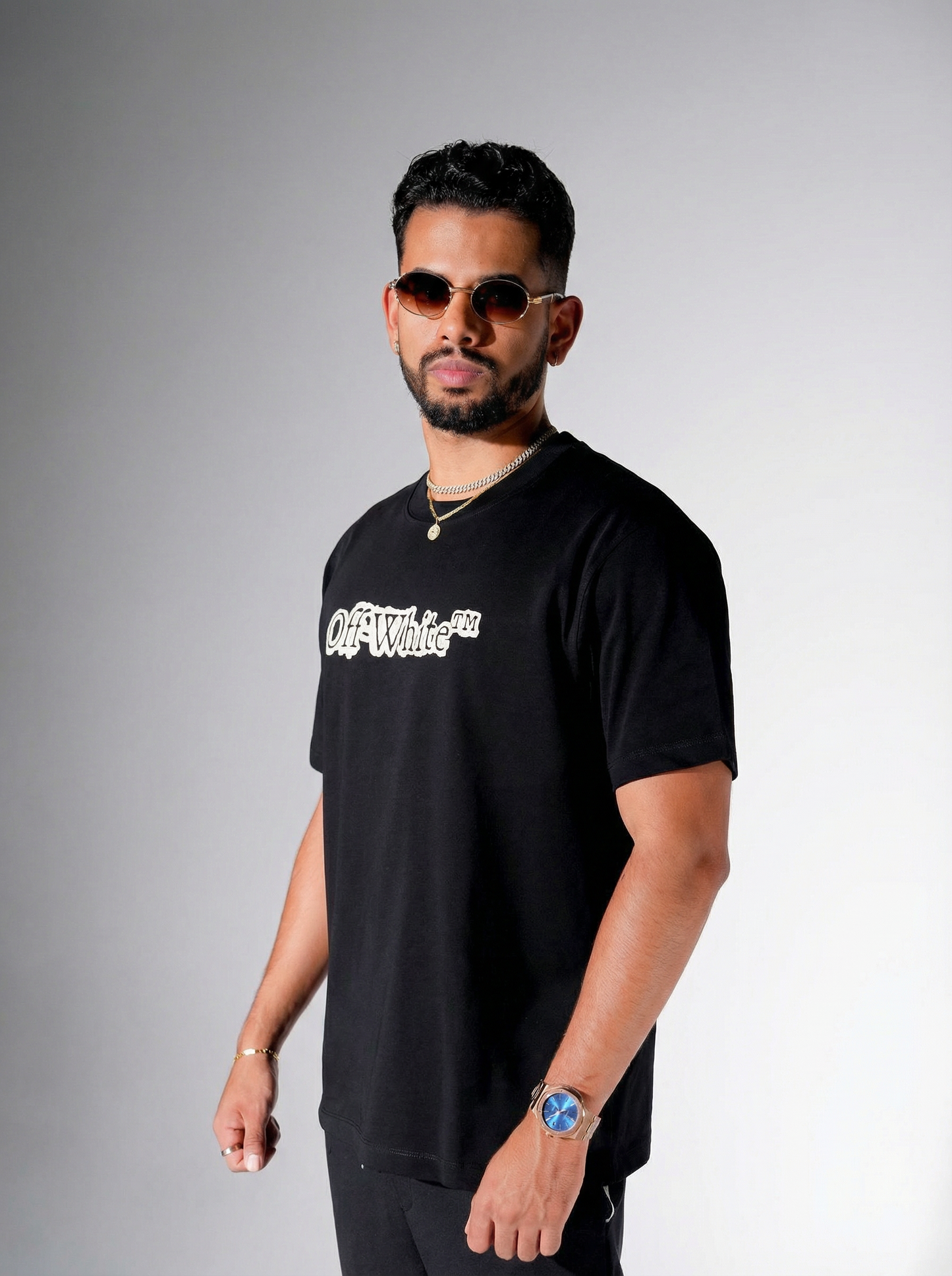 T shirt Off-White Ice Arrow Signature Ensemble black