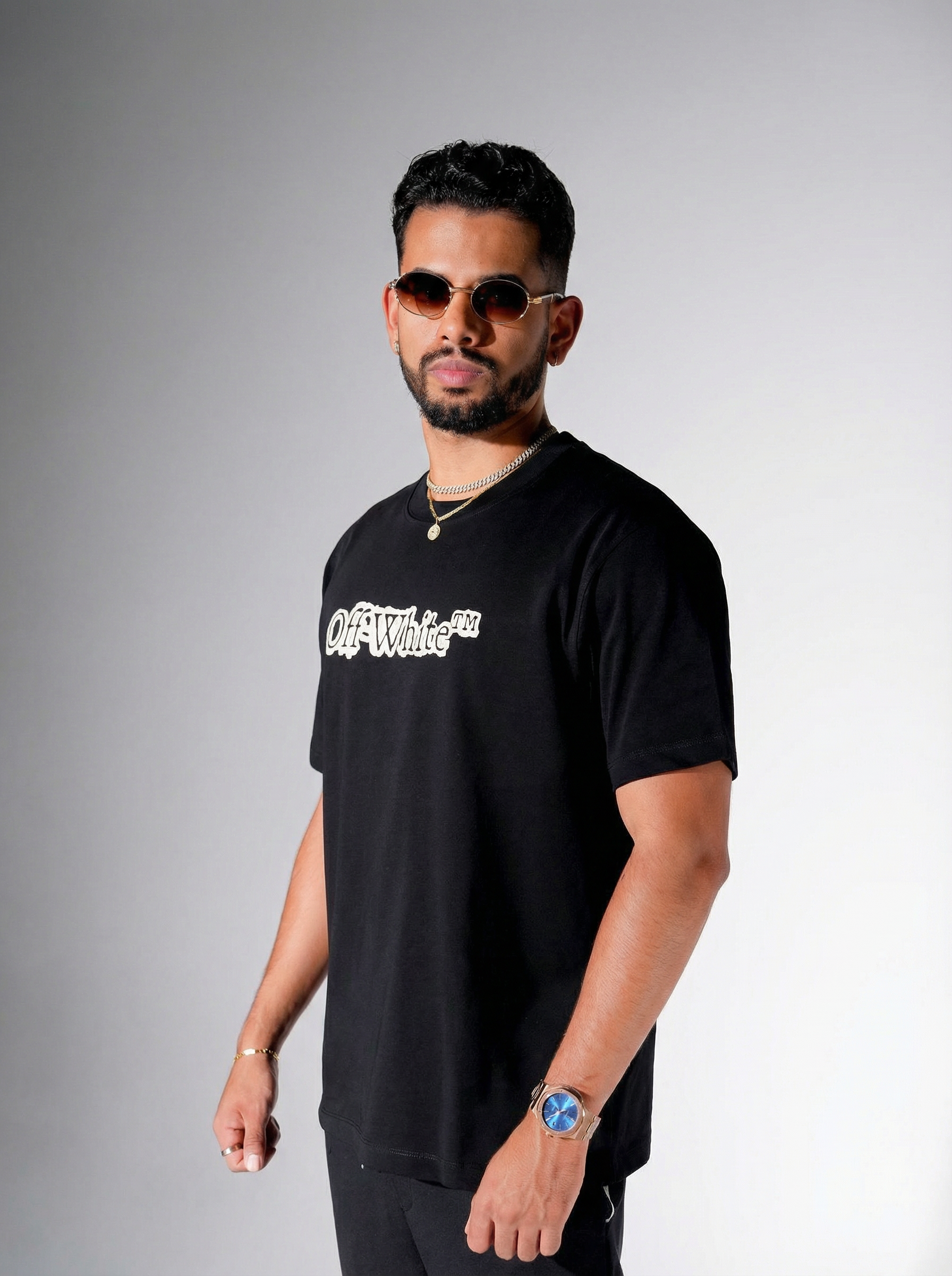 T shirt Off-White Ice Arrow Signature Ensemble black