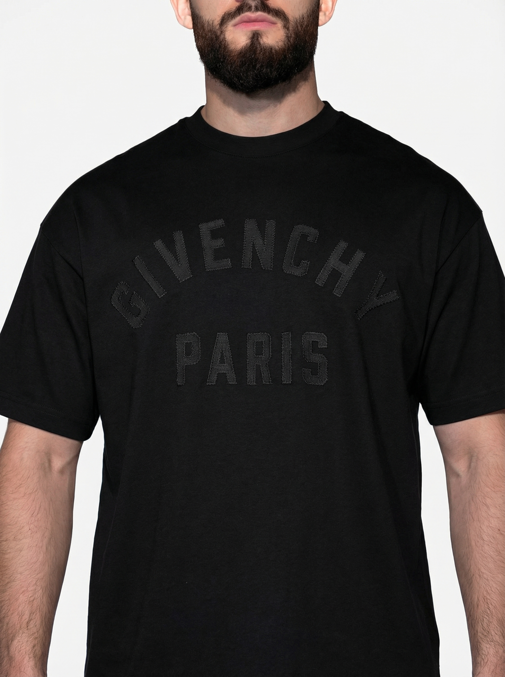 Givenchy Paris Shadow Embroidery Tee black