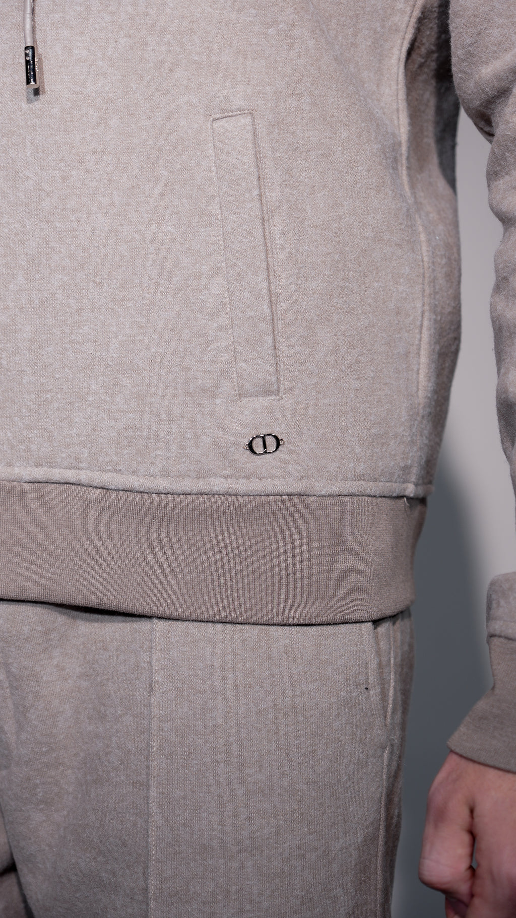 Dior Atelier Taupe Zip Hoodie Set