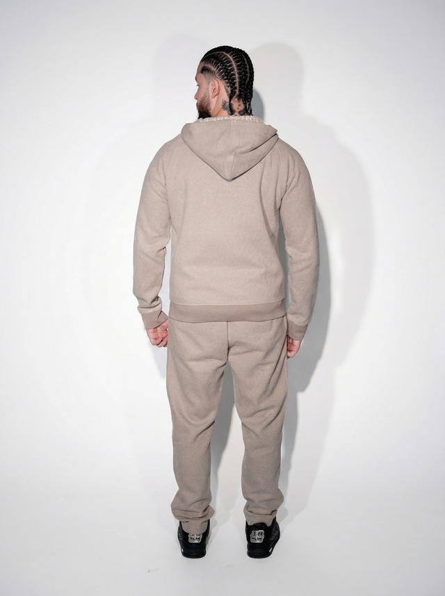Dior Atelier Taupe Zip Hoodie Set — vista trasera
