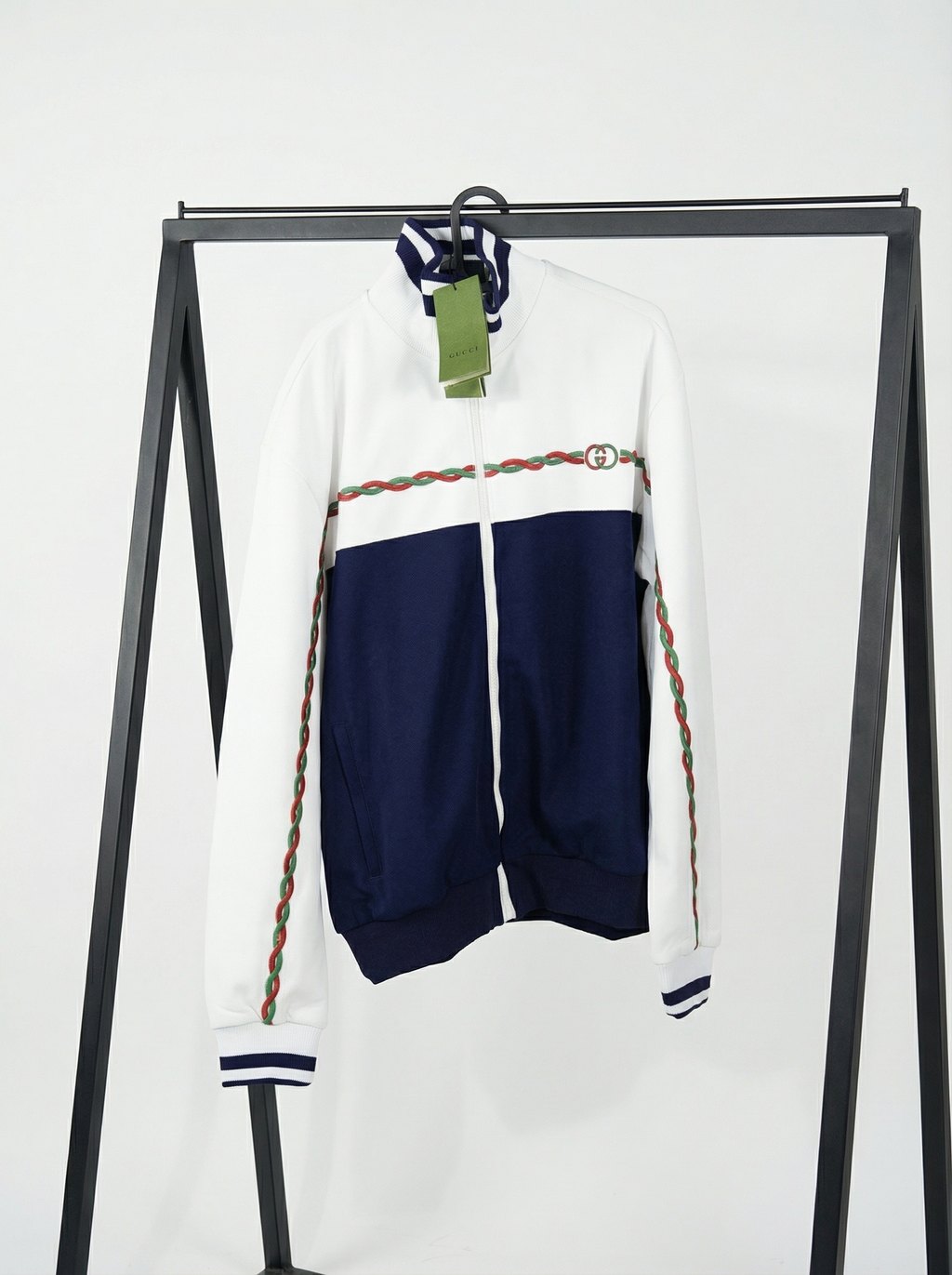 Conjunto GUCCI Azul Navy & Blanco