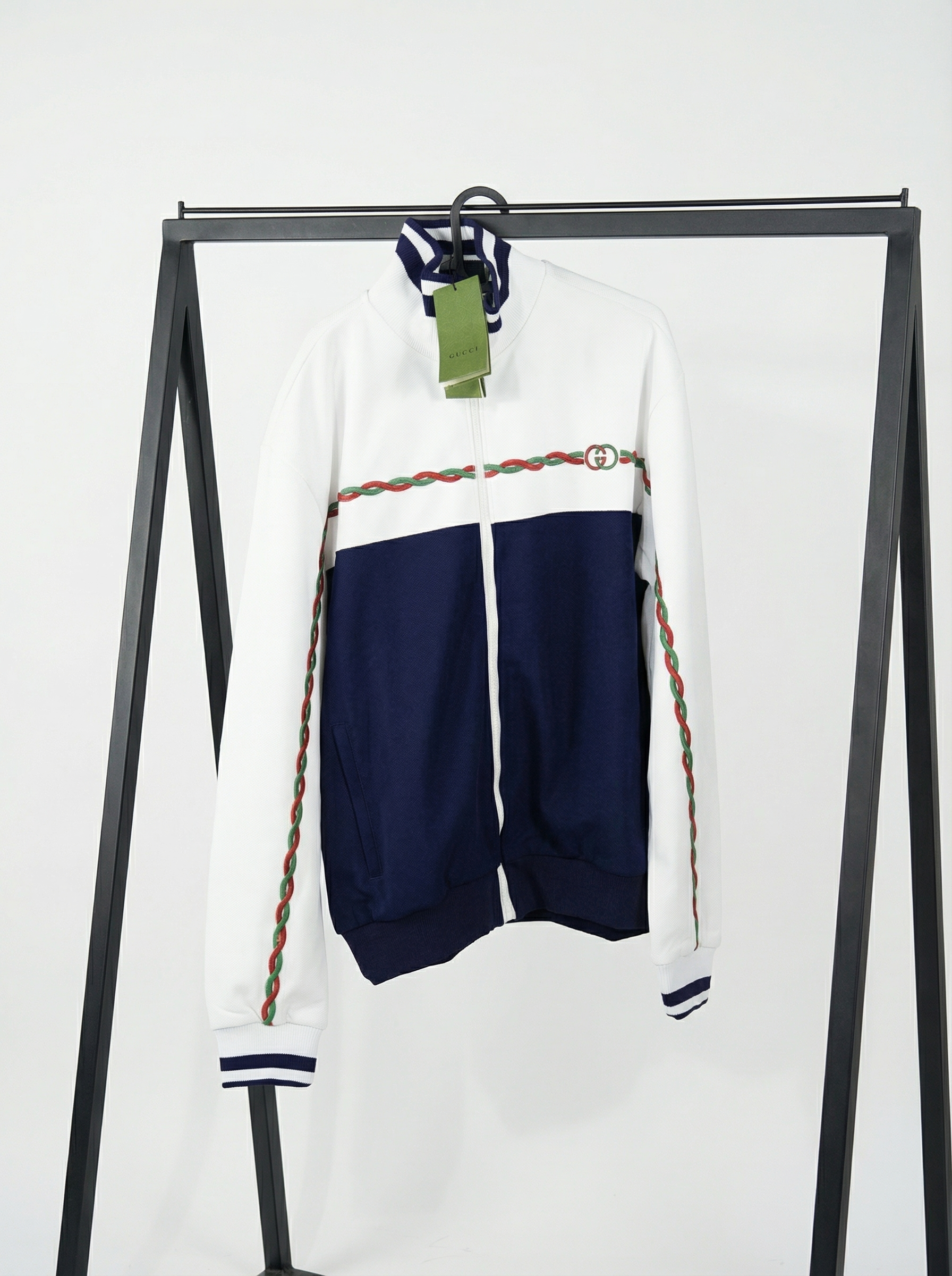 Conjunto GUCCI Azul Navy & Blanco