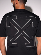 camiseta off white pure line black