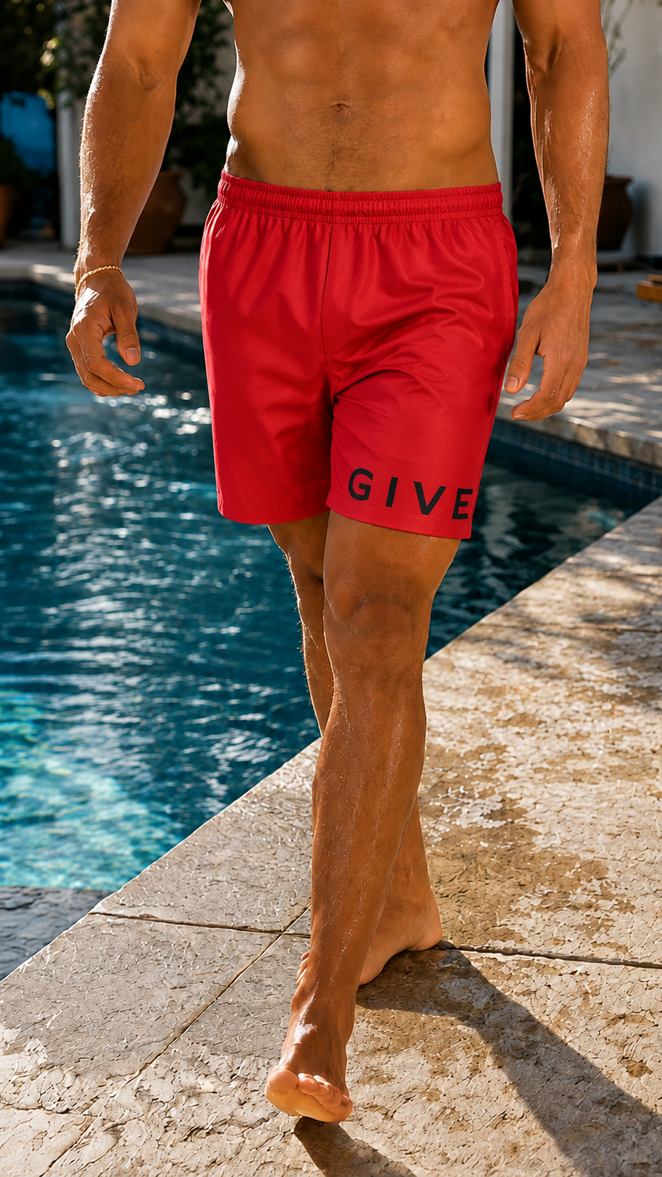 Givenchy swim short red