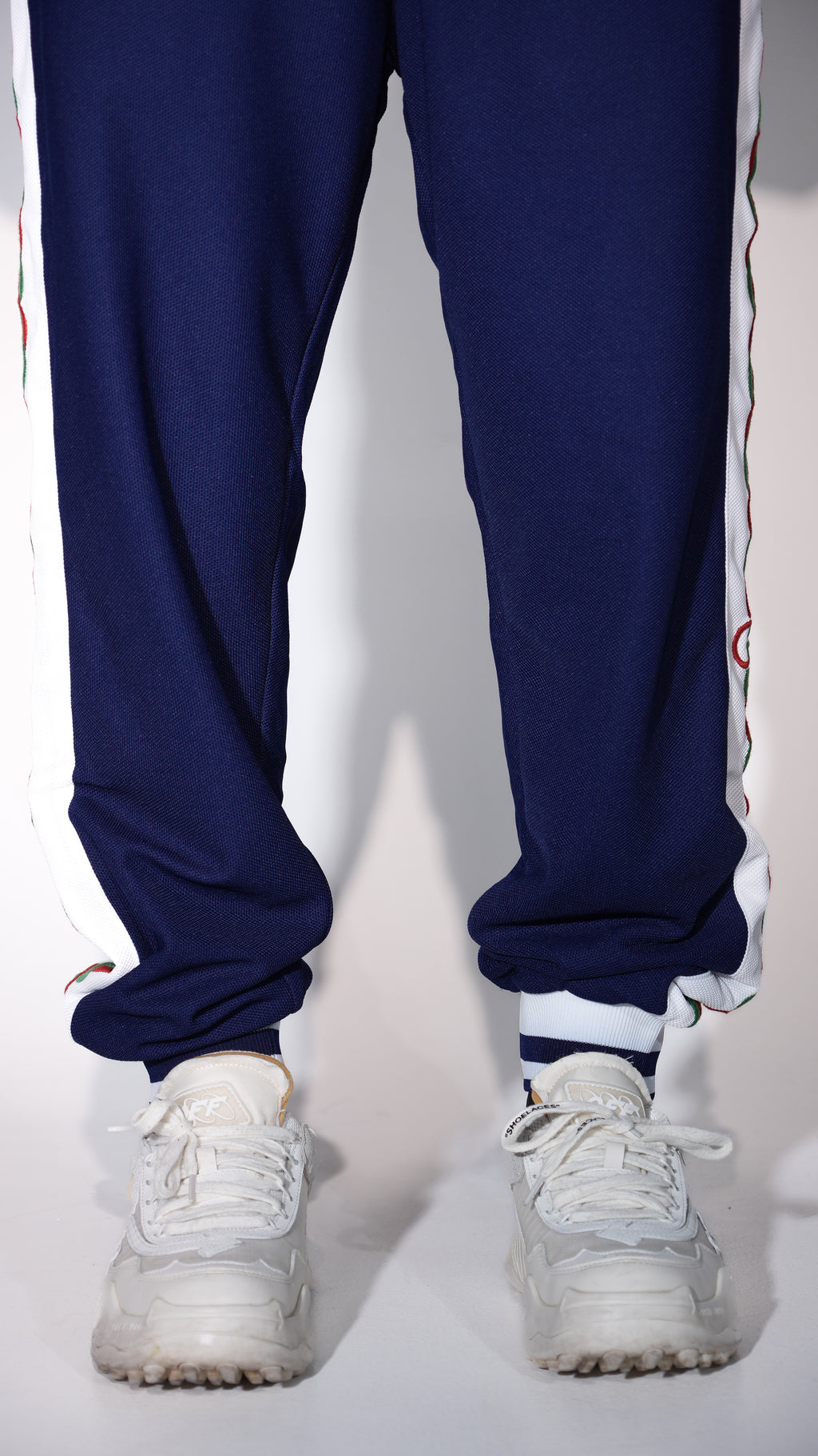 Conjunto GUCCI Azul Navy & Blanco