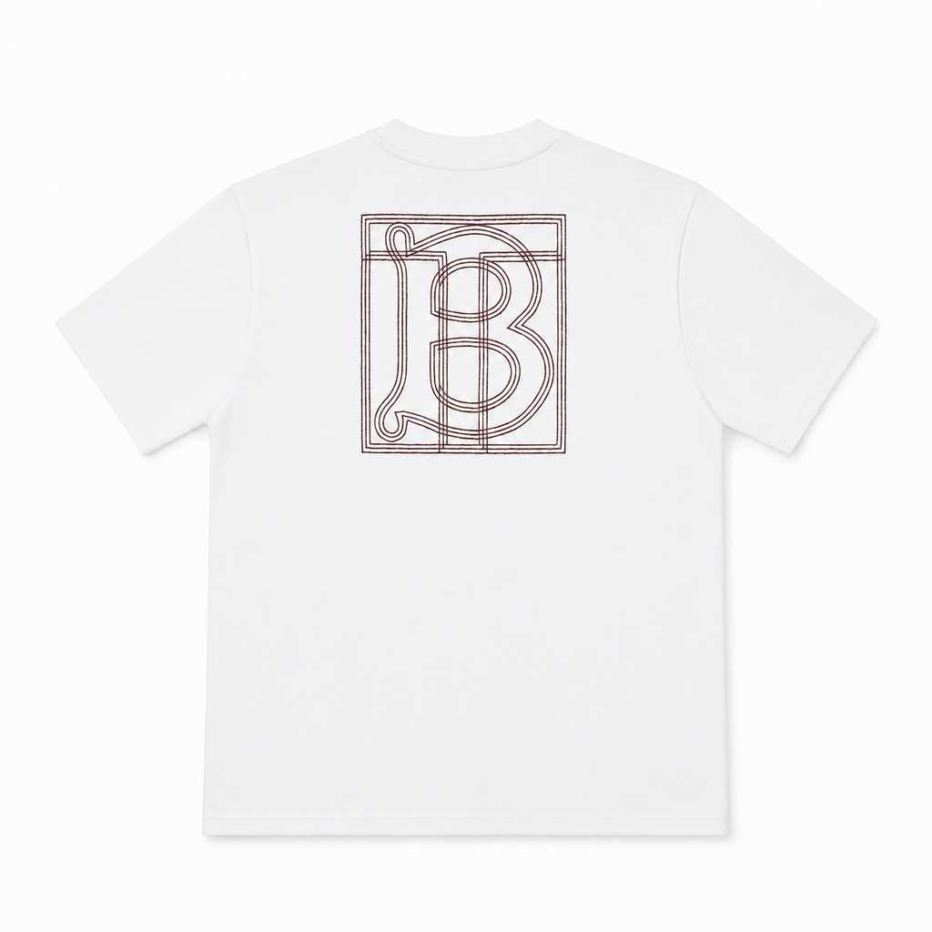 Burberry bordado blanco